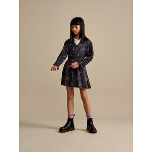 pookie dress in the colour COMBO A/dark with red floral print from bellerose for kids/children and teens/teenagers