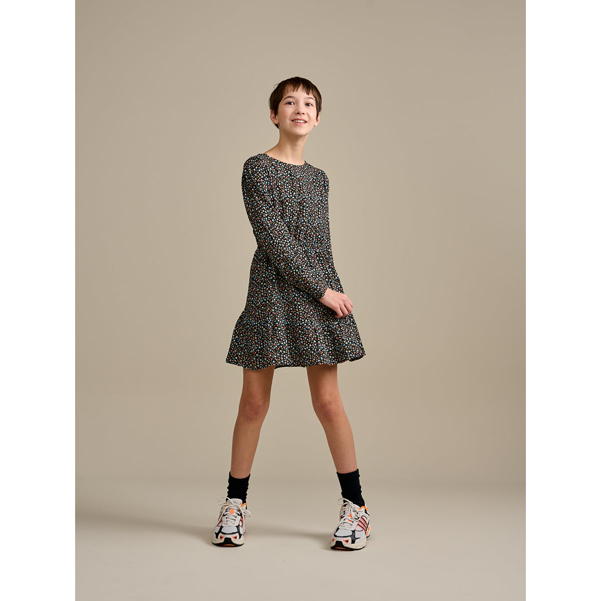 tiny floral pattern pagode dress from bellerose for kids/children and teens/teenagers
