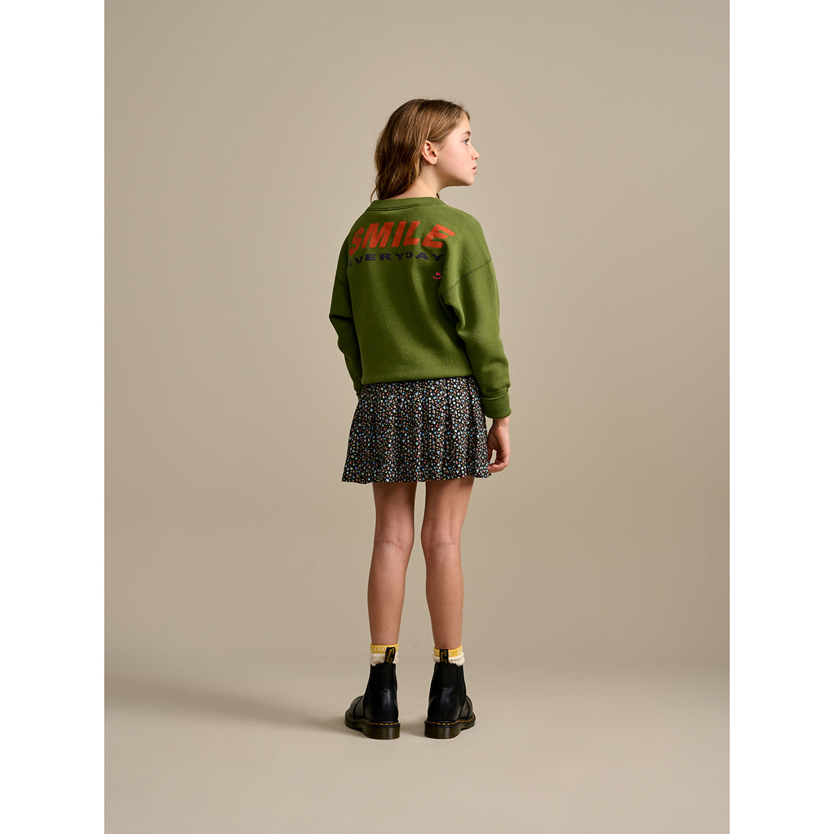 aka skirt with a  flared silhouette and wide pleats from bellerose for kids/children and teens/teenagers