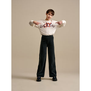 long-sleeved carla t-shirt with LUCKYOU front print from bellerose for kids/children and teens/teenagers