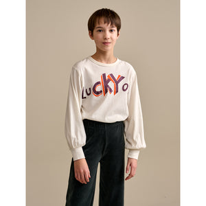 long-sleeved carla t-shirt in a relaxed cut with wide ribs on the wrists and a crew neck from bellerose for kids/children and teens/teenagers