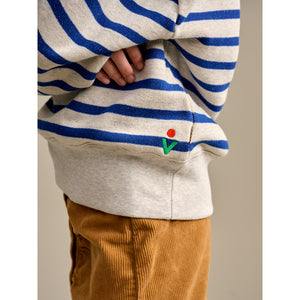 striped fany sweatshirt made out of a cotton blend fleece in Portugal from bellerose for kids/children and teens/teenagers