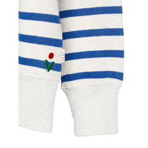 fany sweatshirt with stripes and a tiny tulip embroidery from bellerose for kids/children and teens/teenagers