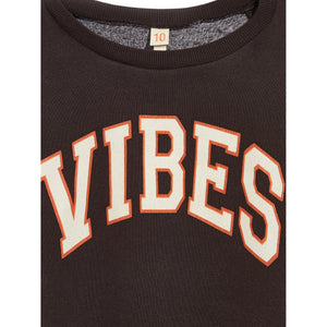 fany sweatshirt with 'vibes' front print from bellerose for kids/children and teens/teenagers