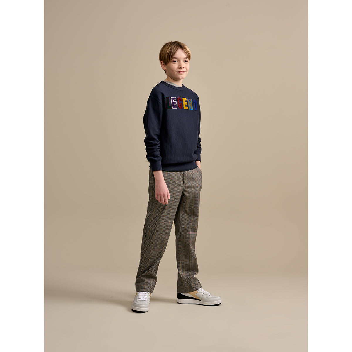 fago sweatshirt with legend lettering in sponge appliqué from bellerose for kids/children and teens/teenagers