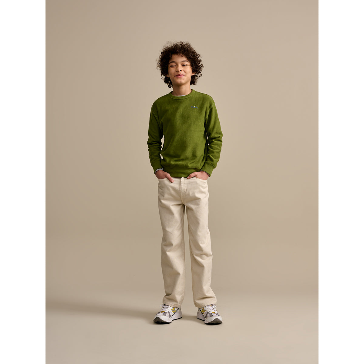 fago sweatshirt with 'Think' embroidery on the front from bellerose for kids/children and teens/teenagers