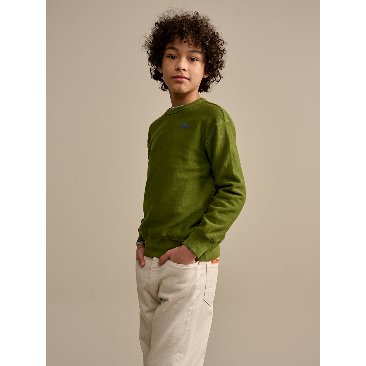 fago sweatshirt with ribbed waistline and cuffs from bellerose for kids/children and teens/teenagers