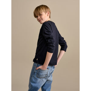 arko t-shirt with a striped crew neckline from bellerose for kids/children and teens/teenagers