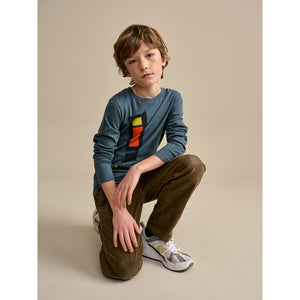 all-organic eco-friendly brushed cotton jersey kenno long sleeve t-shirt from bellerose for kids/children and teens/teenagers