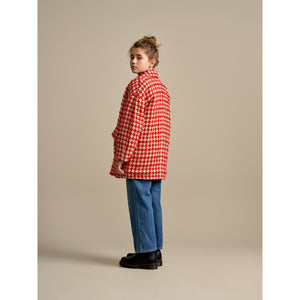 red sybil coat with dropped shoulders from bellerose for kids/children and teens/teenagers