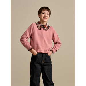 pink classic crewneck gimi sweater from bellerose for kids/children and teens/teenagers