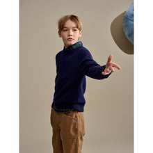 Load image into Gallery viewer, gadia sweater with ribbed edges and a small contrasting label at the back from bellerose for kids/children and teens/teenagers
