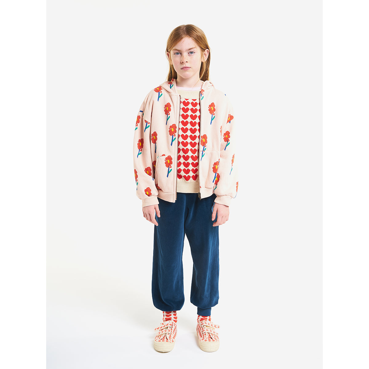 Bobo Choses Flowers All Over Hooded Sweatshirt