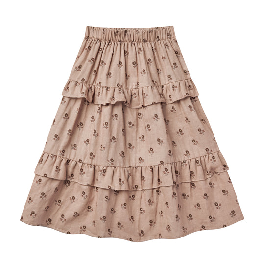 Rylee + Cru Ruffle Midi Skirt