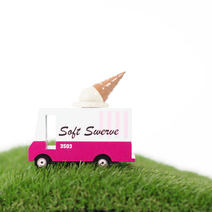 pink ice cream toy van for kids from candylab toys