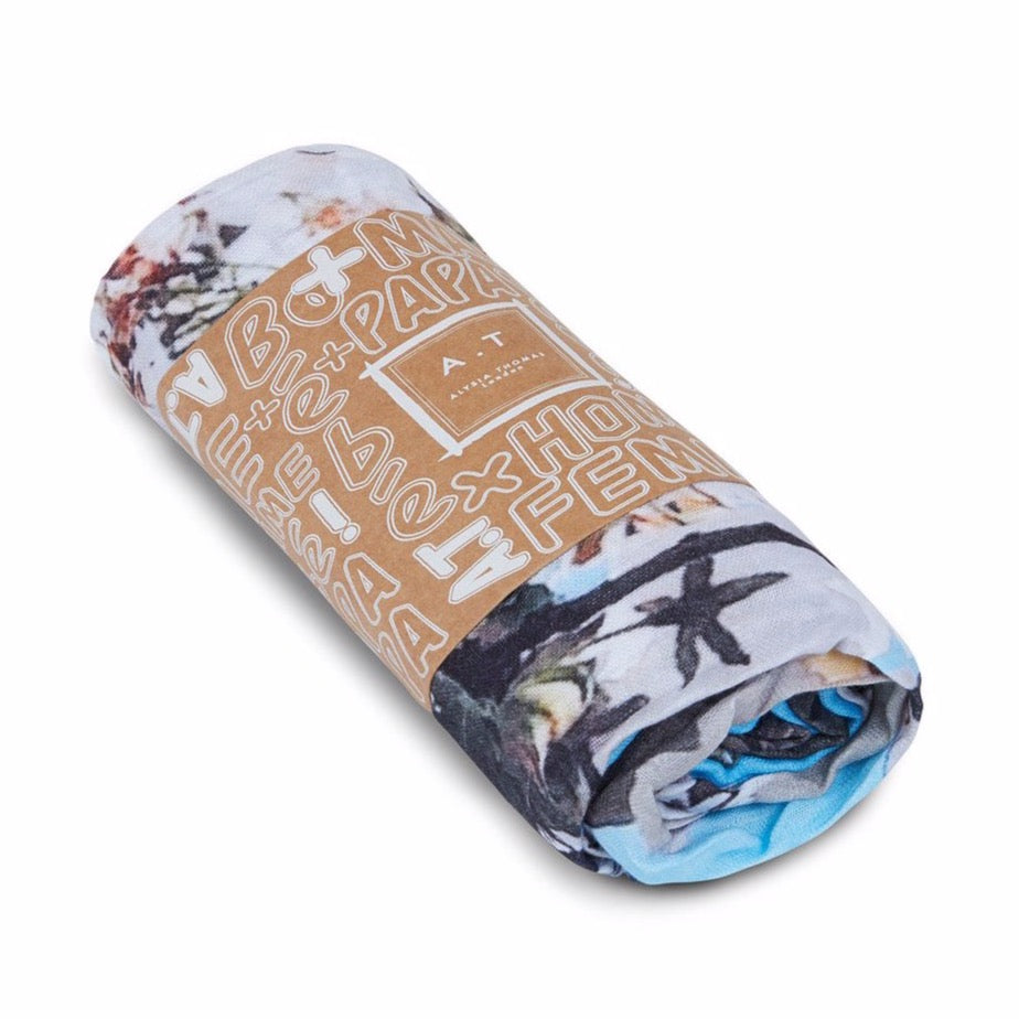 A.T London Blue Cherry Blossom Ninja Scarf