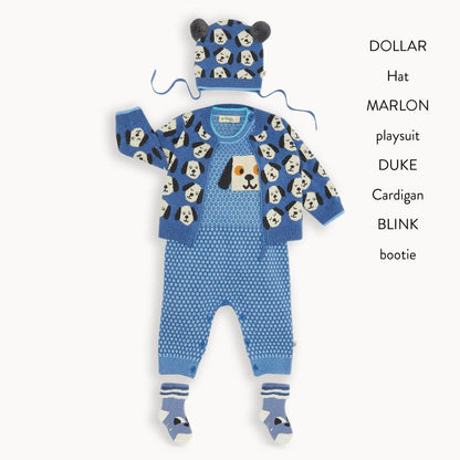 The Bonnie Mob Dollar Dog Jacquard Pom Pom Hat