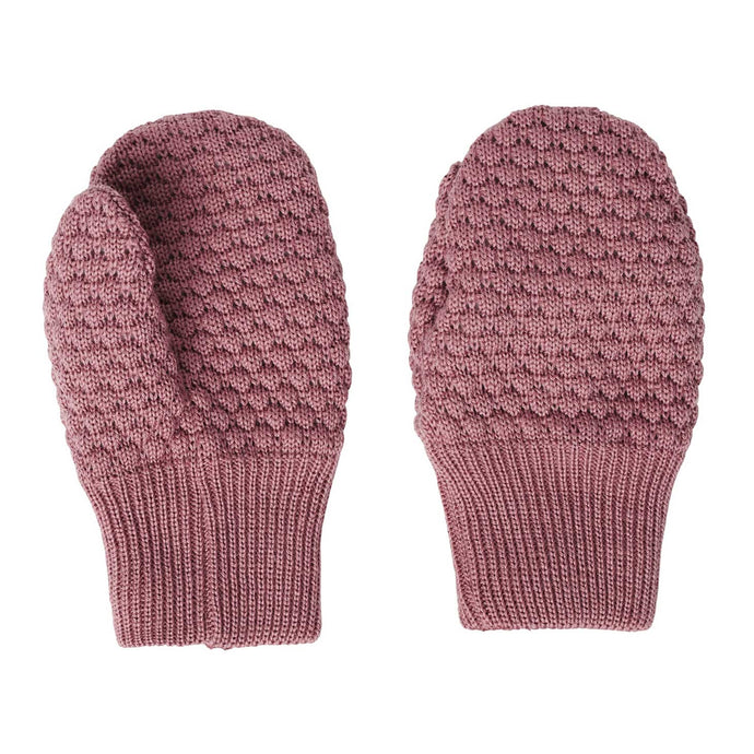 MP Oslo Mittens:  Baby and toddler wool mittens in pink 