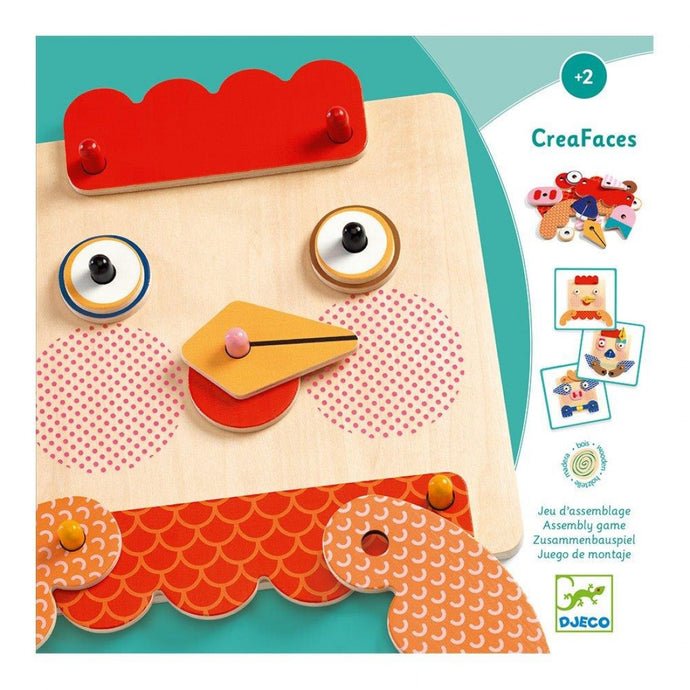 Djeco Create Faces Wooden Puzzle