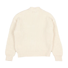 Load image into Gallery viewer, Búho Cotton Knit Cardigan in the colour ecru/white for toddlers and kids/children
