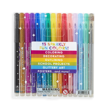 Load image into Gallery viewer, OOLY Rainbow Sparkle Glitter Markers - Set of 15