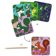 Load image into Gallery viewer, Djeco Scratch Cards for Little Ones - Country Creatures