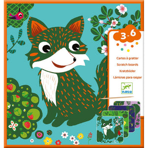 Djeco Scratch Cards for Little Ones - Country Creatures