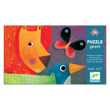 Load image into Gallery viewer, Djeco Giant Animal Parade Puzzle 36pcs