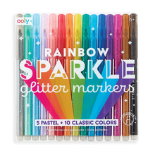 Load image into Gallery viewer, OOLY Rainbow Sparkle Glitter Markers - Set of 15