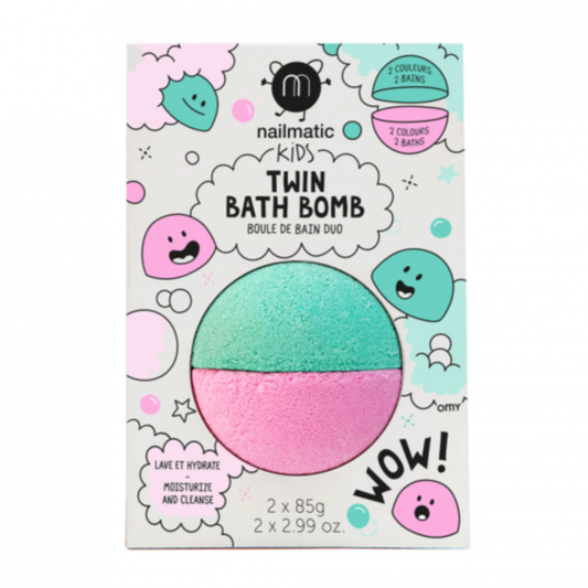 Nailmatic Twin Bath Bomb Pink & Lagoon Green