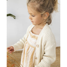 Load image into Gallery viewer, fancy stripes dress made in spain with cotton voile from búho for toddlers and kids/children
