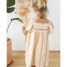 Load image into Gallery viewer, fancy stripes dress made from cotton voile from búho for toddlers and kids/children