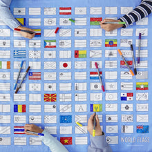 Load image into Gallery viewer, Eat Sleep World Flags Tablecloth