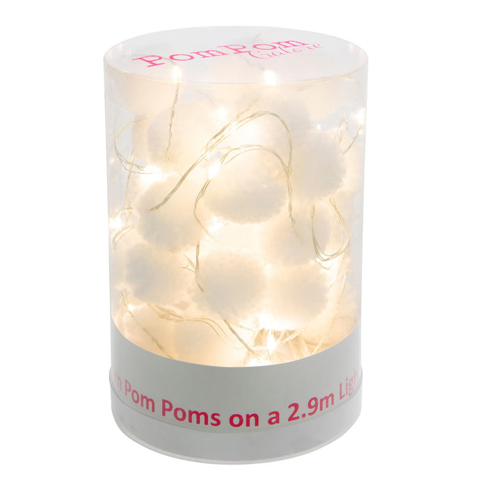 Pom Pom Galore Galaxy White Pom Pom Fairy Lights