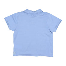 Load image into Gallery viewer, Búho Polo T-Shirt in the colour bluette/blue with a left chest pocket and short sleeves for toddlers and kids/children