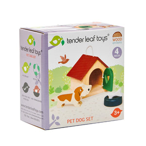 wooden dog toy set for kids from Tender Leaf Toys