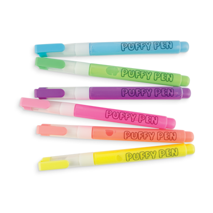 OOLY Colour Magic Neon Puffy Pens - Set of 6