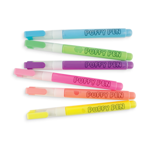OOLY Colour Magic Neon Puffy Pens - Set of 6
