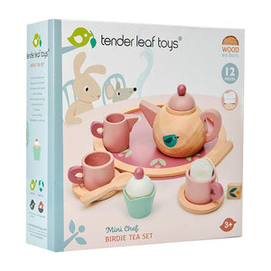 Tender Leaf Toys wooden Birdie Tea Set in pink