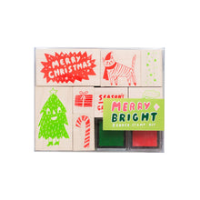 Load image into Gallery viewer, Yellow Owl Merry and Bright Stamp Kit