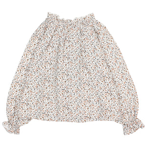 fall blouse in the colour ONLY/white with floral print from búho for kids/children