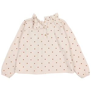 Polka Dots Blouse in the colour SAND from búho for kids/children