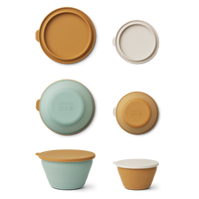 Load image into Gallery viewer, Children&#39;s Foldable Bowl Set in Golden caramel multi mix from Liewood