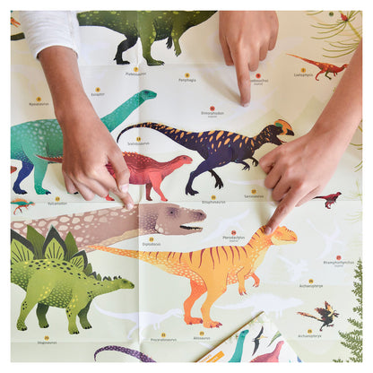 Poppik Discovery Sticker Poster Dinosaurs