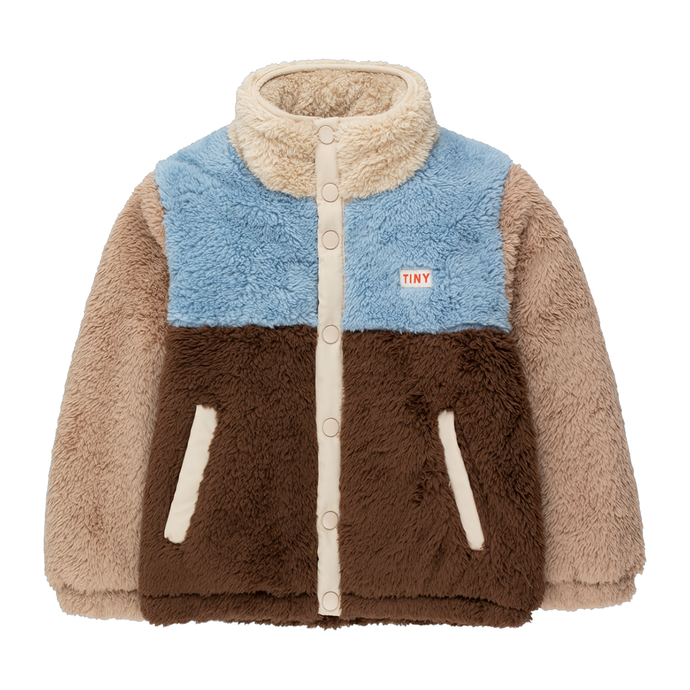 Tiny Cottons Colour Block Polar Sherpa Jacket
