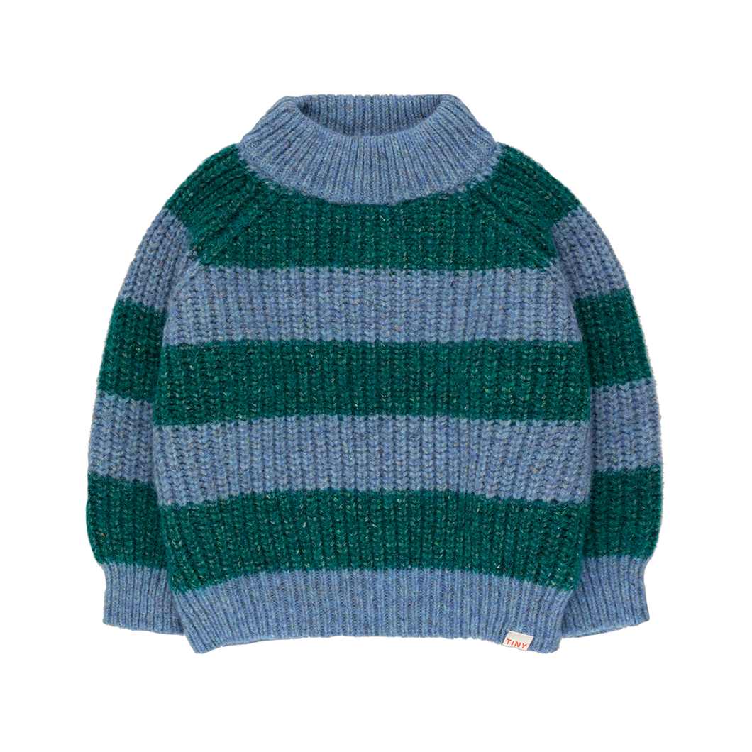 Tiny Cottons Big Stripes Mockneck Sweater