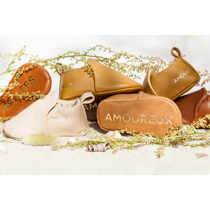 style a baby shoes/slippers with a flexible sole suitable for pre-walking to protect and strengthen the feet from craie studio for newborns, babies and toddlers