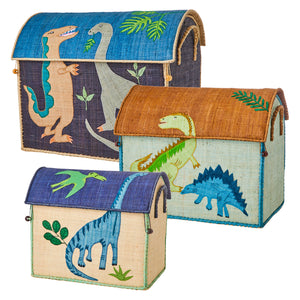 Raffia Toy Storage Baskets: Dinosaur Theme from RICE DK