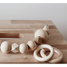 Load image into Gallery viewer, Bezisa Wooden Basics Pramstring in natural colour