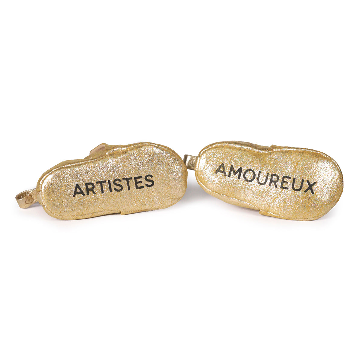  Craie Studio Style A Baby starter Shoes in a gold metallic leather for newborns, babies and toddlers